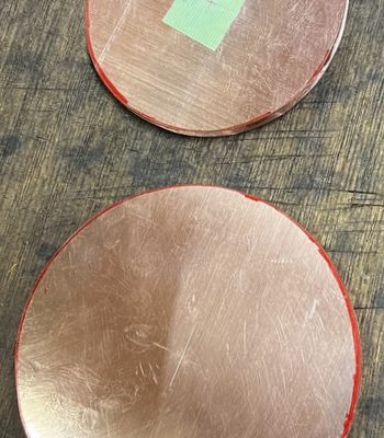 銅加工　銅板加工　5mm厚の銅板　８ｍｍ厚の銅板の加工