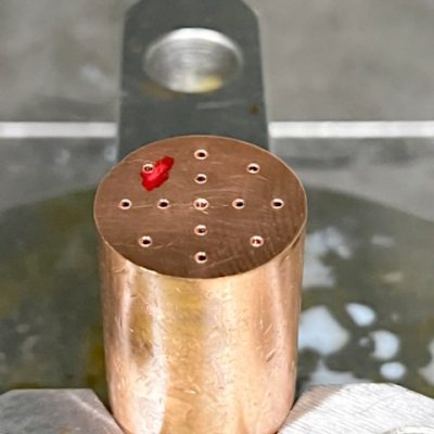 銅加工　Φ1.2　Ｌ30ｍｍ銅ctor　銅加工　銅マシニング加工　穴あけ　銅旋盤加工
